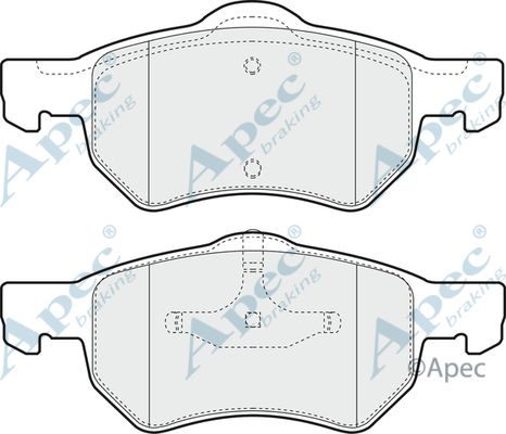 APEC BRAKING Piduriklotsi komplekt,ketaspidur PAD1229